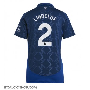 Manchester United Victor Lindelof #2 Seconda Maglia Femmina 2024-25 Manica Corta